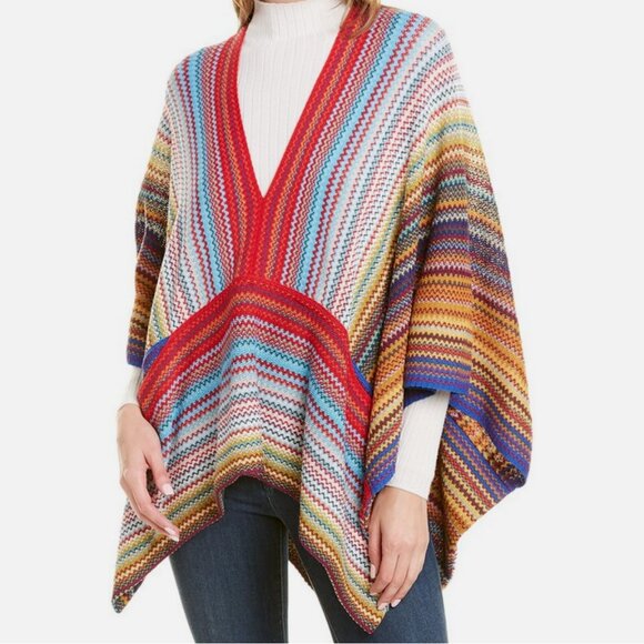 Missoni Wool Blend Zig Zag Poncho - Picture 1 of 3